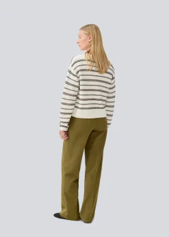 Modström LineusMD stripe o-neck - Soft White Cedar Stripe< Strik & Bluser