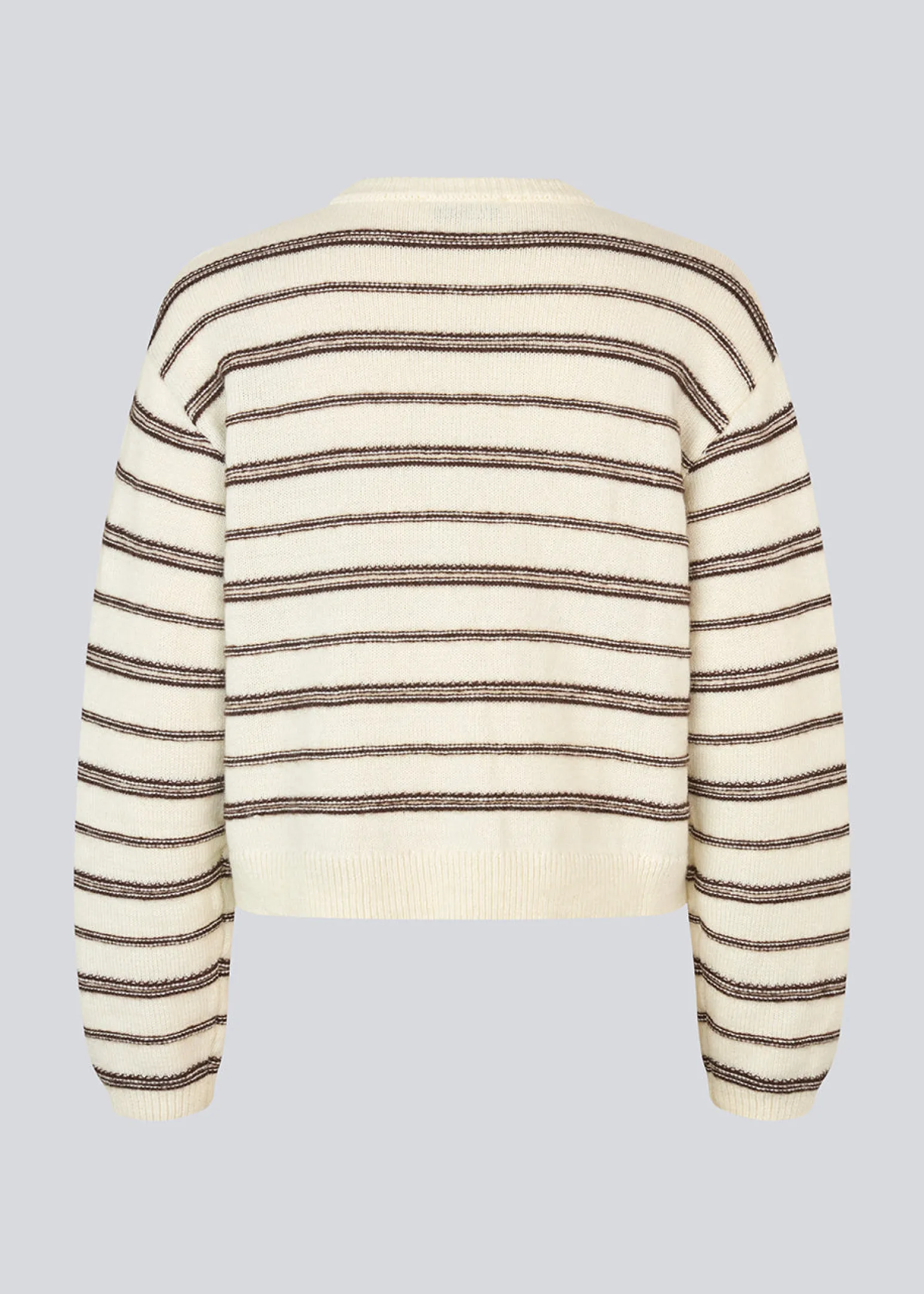 Modström LineusMD stripe o-neck - Soft White Cedar Stripe< Strik & Bluser