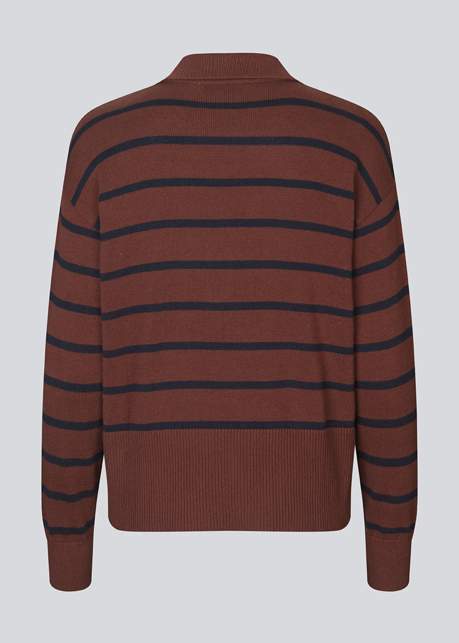 Modström Malvamd stripe polo - Andorra Navy stripe< Strik & Bluser