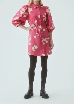 Modström Milan print dress - Wind Flower Pink< Kjoler