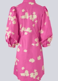 Modström Milan print dress - Wind Flower Pink< Kjoler