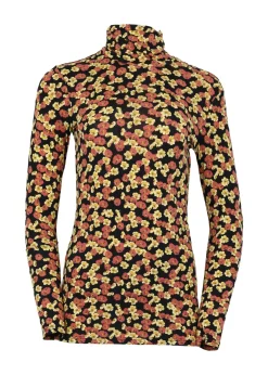 Modström Preloved Alex print rollneck, varen er en brugt style - Flower mix< Preloved