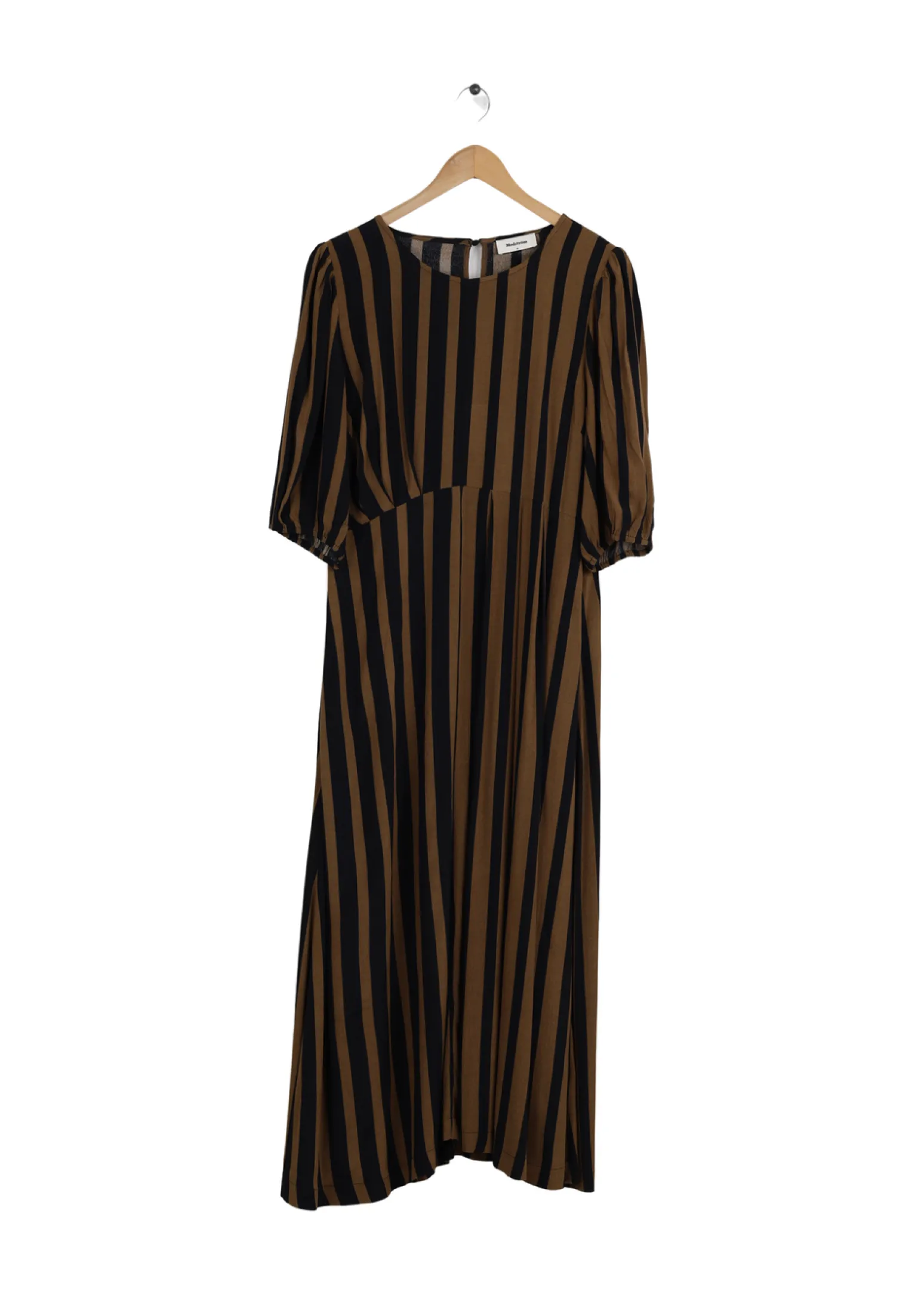 Modström Preloved AliciaMD print dress - Bold Sienna Stripe< Preloved