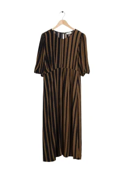 Modström Preloved AliciaMD print dress - Bold Sienna Stripe< Preloved