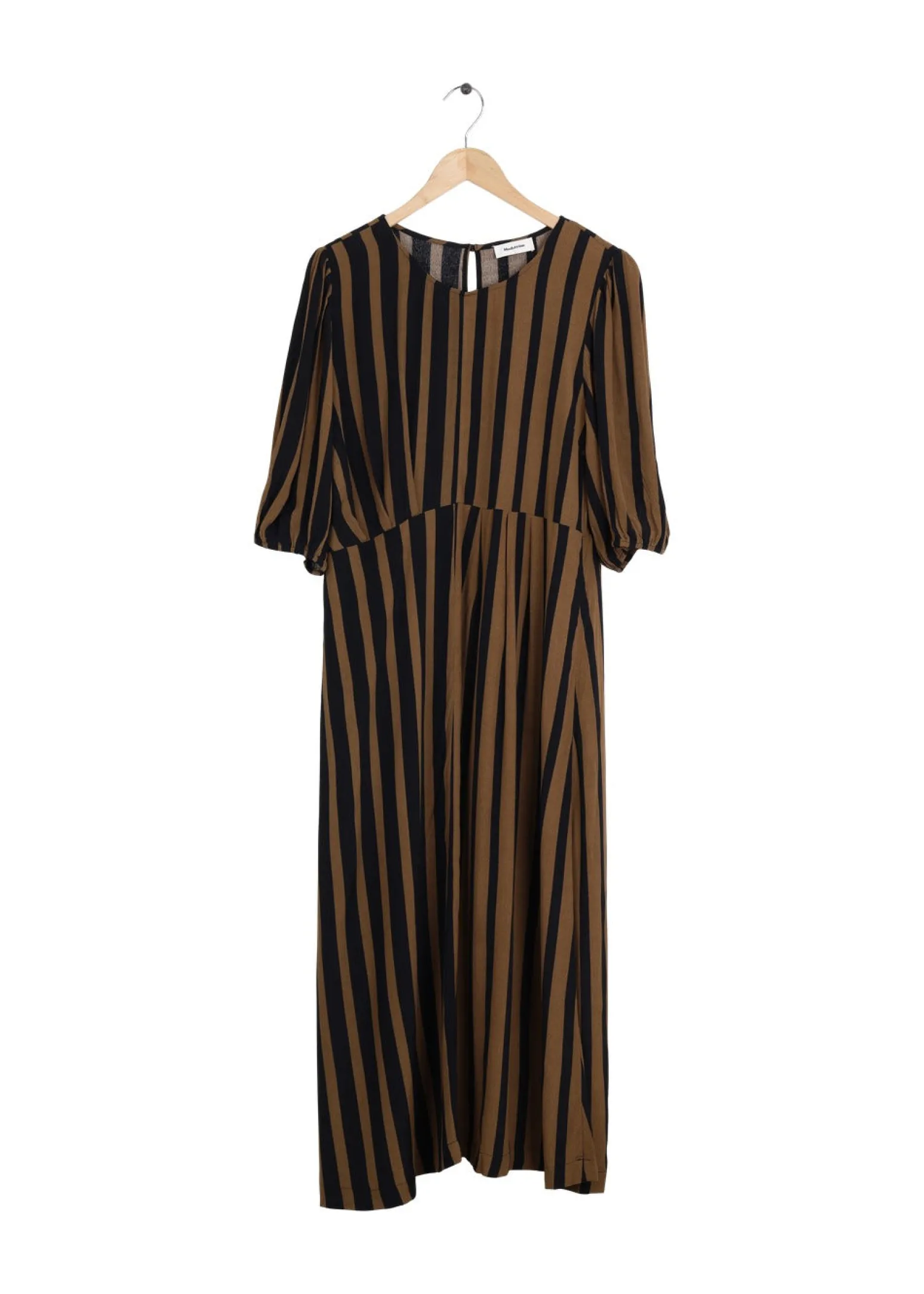 Modström Preloved AliciaMD print dress - Bold Sienna Stripe< Preloved