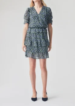 Modström Preloved Earl print dress, varen er en brugt style - Blue Mini Floral< Preloved