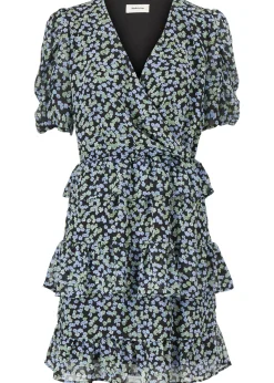 Modström Preloved Earl print dress, varen er en brugt style - Blue Mini Floral< Preloved