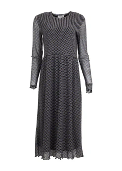 Modström Preloved Fairy print dress, varen er en brugt style - Blue Camel Check< Preloved