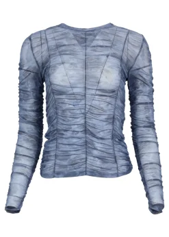 Modström Preloved Nicky print top, varen er en brugt style - Marine Fleur< Preloved