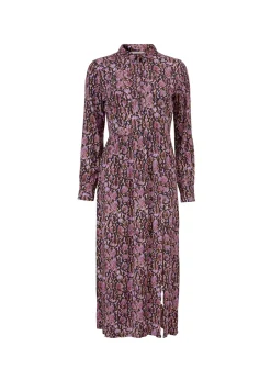 Modström Preloved Solero print dress, varen er en brugt style - Purple snake< Preloved