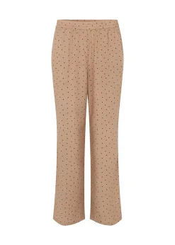 Modström Preloved Talle print pants, varen er en brugt style - Camel Polka< Preloved