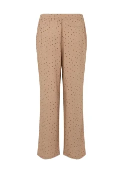 Modström Preloved Talle print pants, varen er en brugt style - Camel Polka< Preloved