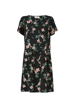 Modström Preloved Tassel print dress, varen er en brugt style - Black bloom< Preloved