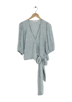 Modström Preloved Teddy print top - Sage bloom< Preloved