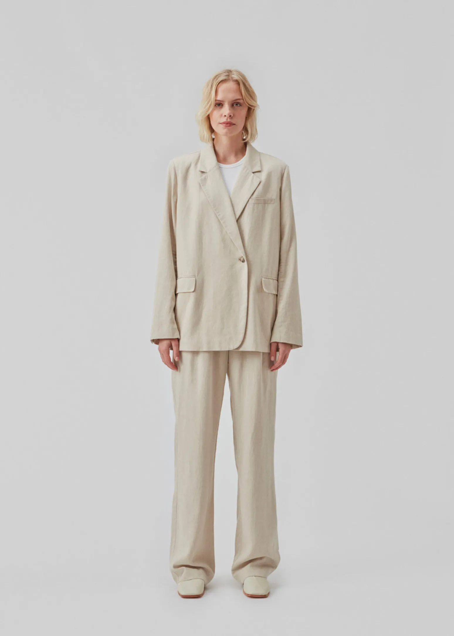 Modström ParkMD blazer - Cream Milk< Jakkesæt|Blazere