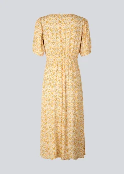 Modström RavenMD long print dress - Bobble Bloom Peach< Kjoler