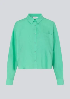 Modström TapirMD cropped shirt - Calm Jade< Skjorter