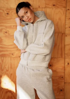 Modström TiaMD zip - Grey Melange< Basic|Sweatsuits