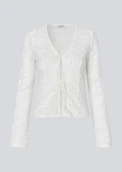 Modström TildeMD ls lace top - Soft White< Toppe