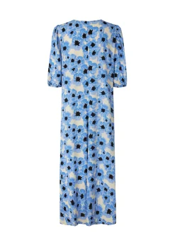 Modström TorahMD print dress - Blue Pearl Flower< Kjoler