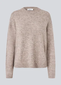 Modström TreeMD o-neck - Beige melange< Strik & Bluser