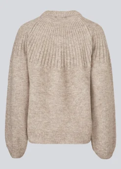 Modström Truce o-neck - Beige melange< Basic|Strik & Bluser