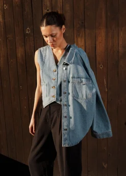 Modström TylinMD jacket - Light Blue Wash< Denim